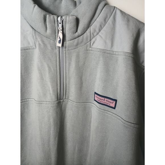 Vineyard Vines Pullover Women's Large Grey Shep Shirt Half Sweatshirt - Picture 2 of 5